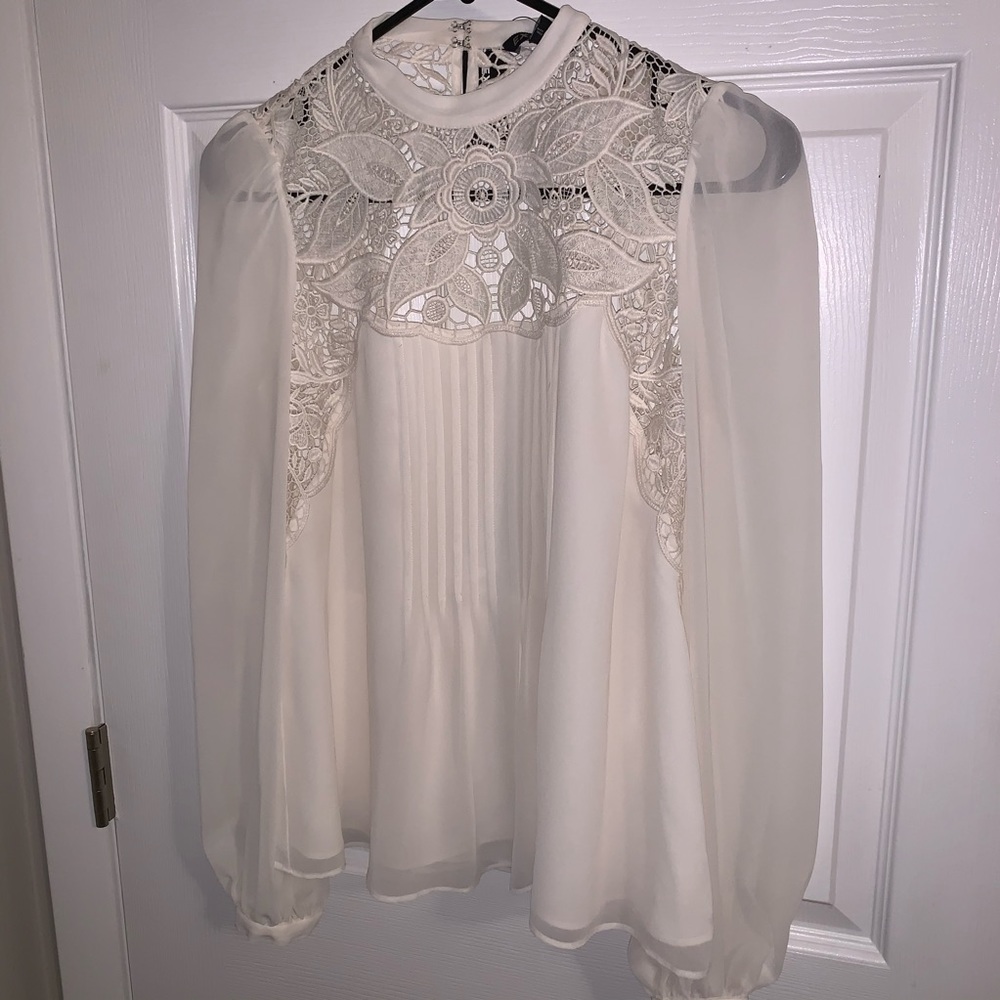 Express White lace blouse